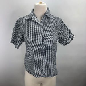 Arleen Bowman Chin Chin Black/White Checkered Top